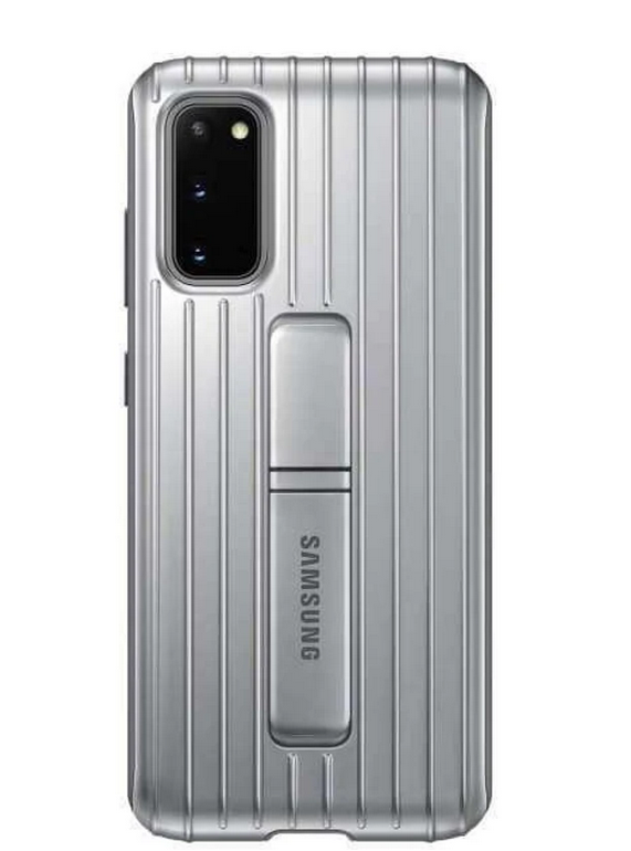 Samsung Galaxy S20+ Plus Protective Standing Cover Military-Grade – Silver