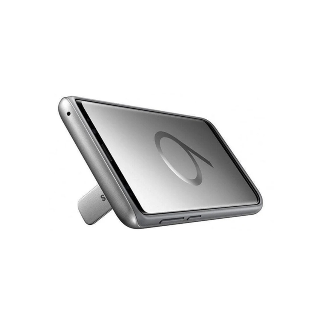 Samsung Galaxy S9 Protective Standing Cover Military-Grade – Silver/Grey