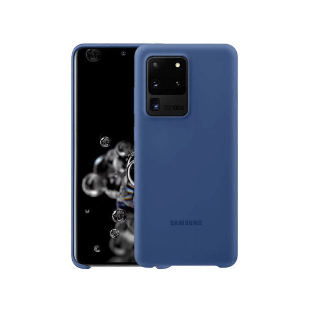 Original Samsung Galaxy S20 Ultra 5G Silicone Cover Shockproof – Navy Blue Black