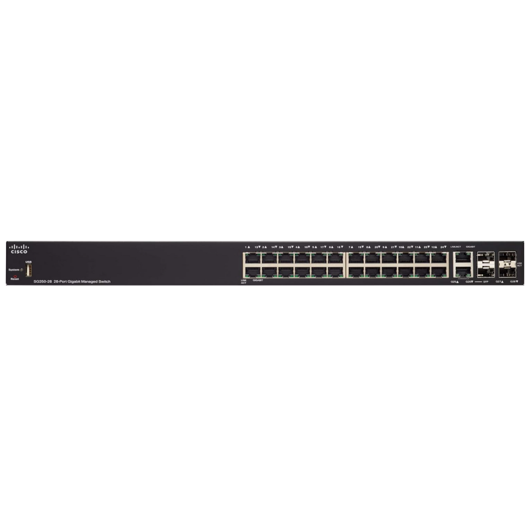 Cisco SG350-28-K9 V01 28-Port Gigabit Managed Switch