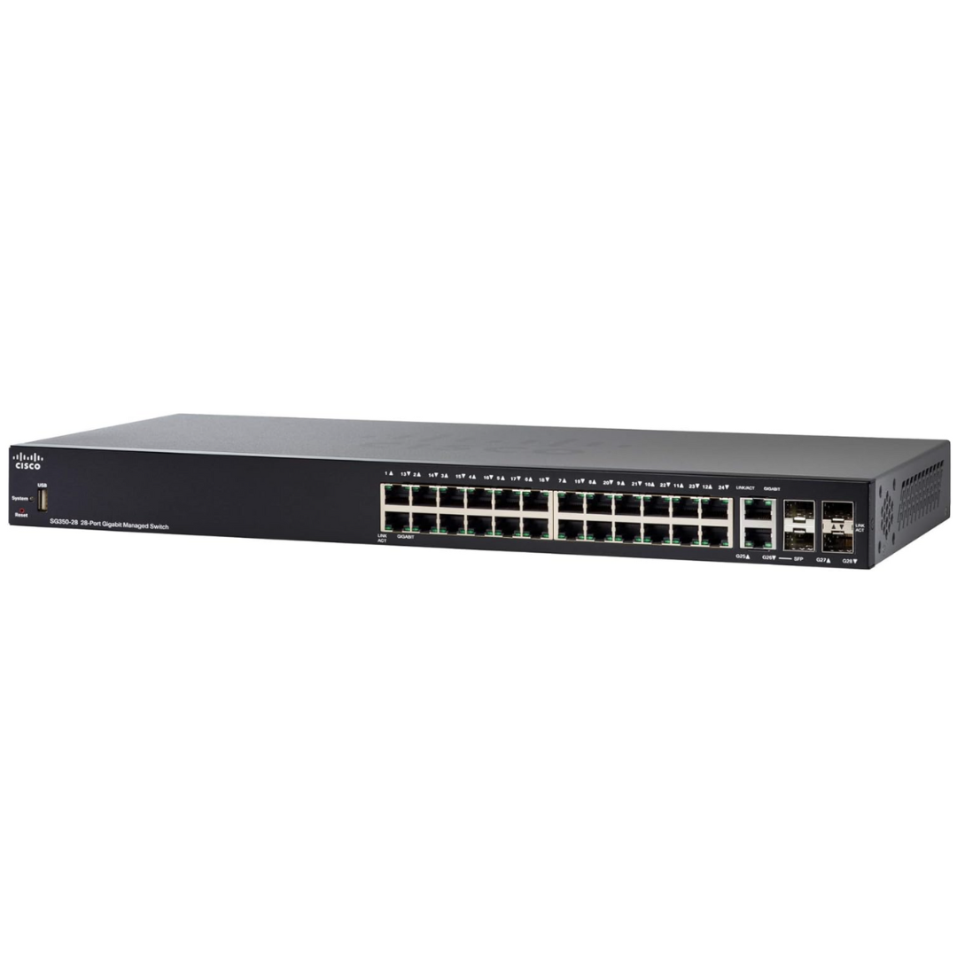 Cisco SG350-28-K9 V01 28-Port Gigabit Managed Switch