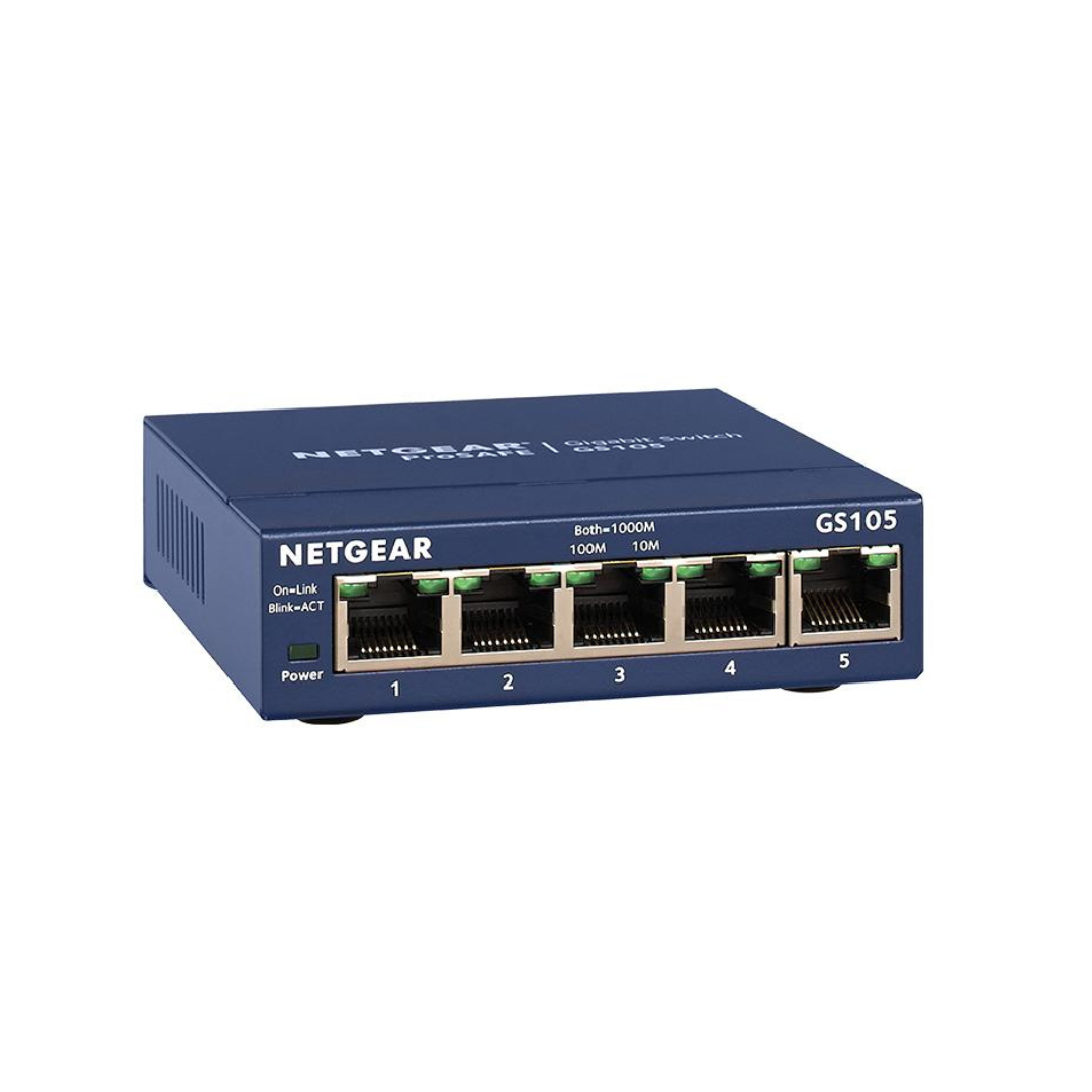 Netgear GS105 5-Port 10/100/1000 Mbps Networking Switch | Brand New