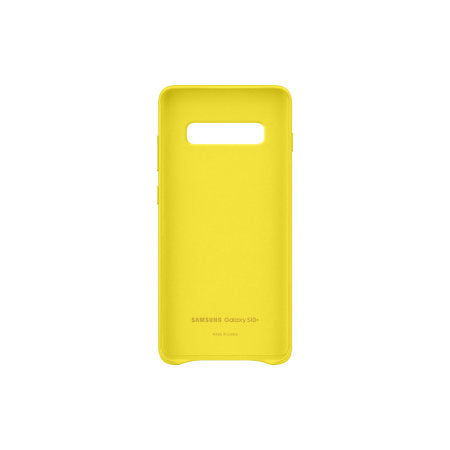 Original Samsung Galaxy S10 Plus Leather Cover Case - Yellow
