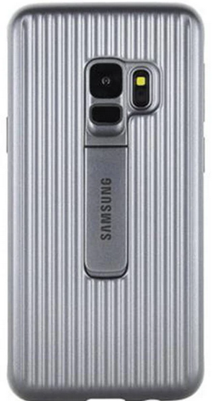 Samsung Galaxy S9 Protective Standing Cover Military-Grade – Silver/Grey