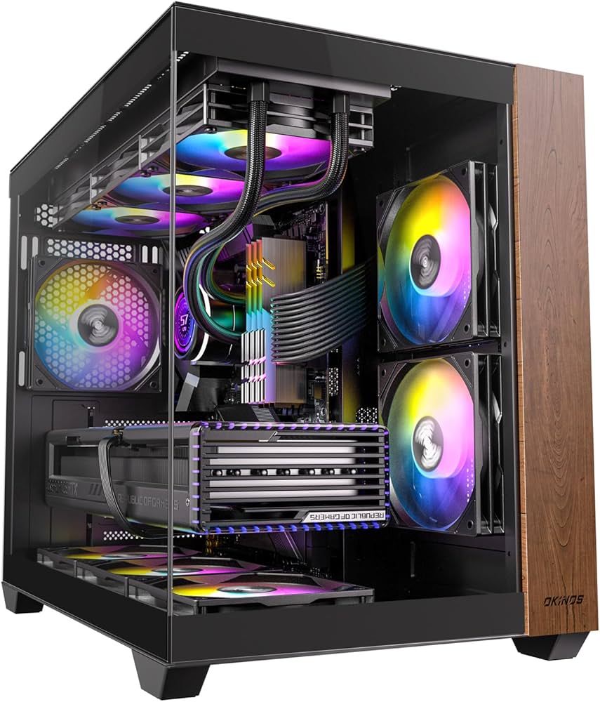 OKINOS Studio Lite - RTX 5060 Ti 16GB| Ultra 7 265KF | 32GB RAM | 1TB SSD (wood ATX PC case case)