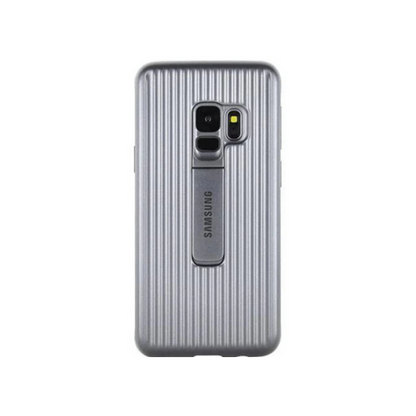 Samsung Galaxy S9 Protective Standing Cover Military-Grade – Silver/Grey
