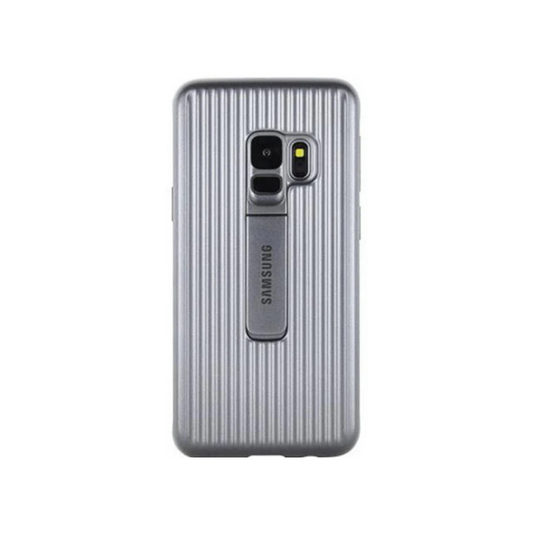 Samsung Galaxy S9 Protective Standing Cover Military-Grade – Silver/Grey