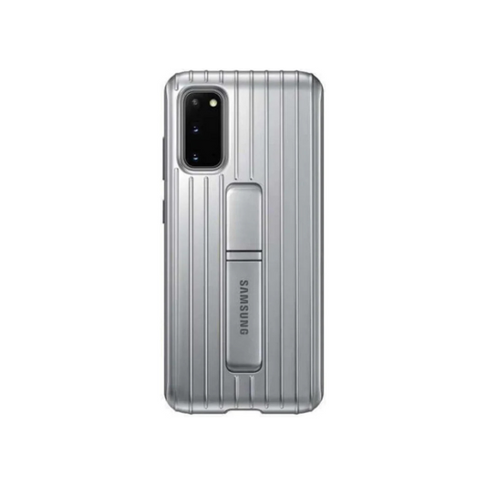 Samsung Galaxy S20+ Plus Protective Standing Cover Military-Grade – Silver