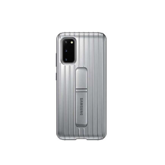 Samsung Galaxy S20+ Plus Protective Standing Cover Military-Grade – Silver