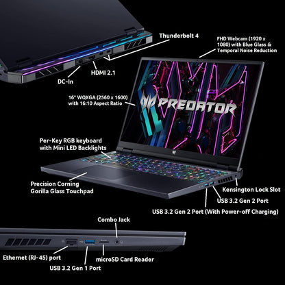 Acer Predator Helios Neo 16 16” QHD | RTX 4070 | Core i9-14900HX | 16GB/32GB RAM | 1TB SSD | Windows 11