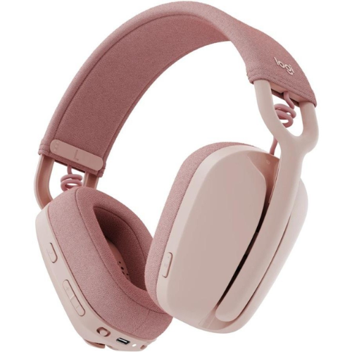 Logitech Zone Vibe 100 Wireless Headset with Microphone | Bluetooth | Lightweight | Pink