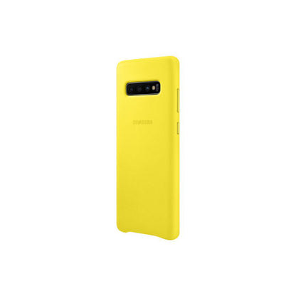 Original Samsung Galaxy S10 Plus Leather Cover Case - Yellow