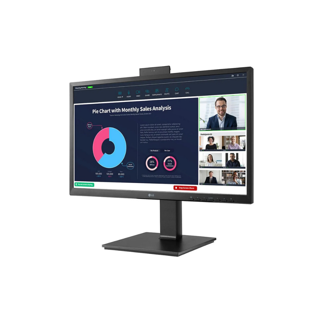 LG 24BP750C-B 24'' Full HD Monitor | IPS Panel | Built-in Webcam | New Sealed