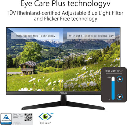 ASUS VY279HE Eye Care Monitor 27” FHD | 75Hz | IPS | 1ms | FreeSync | Eye Comfort Tech
