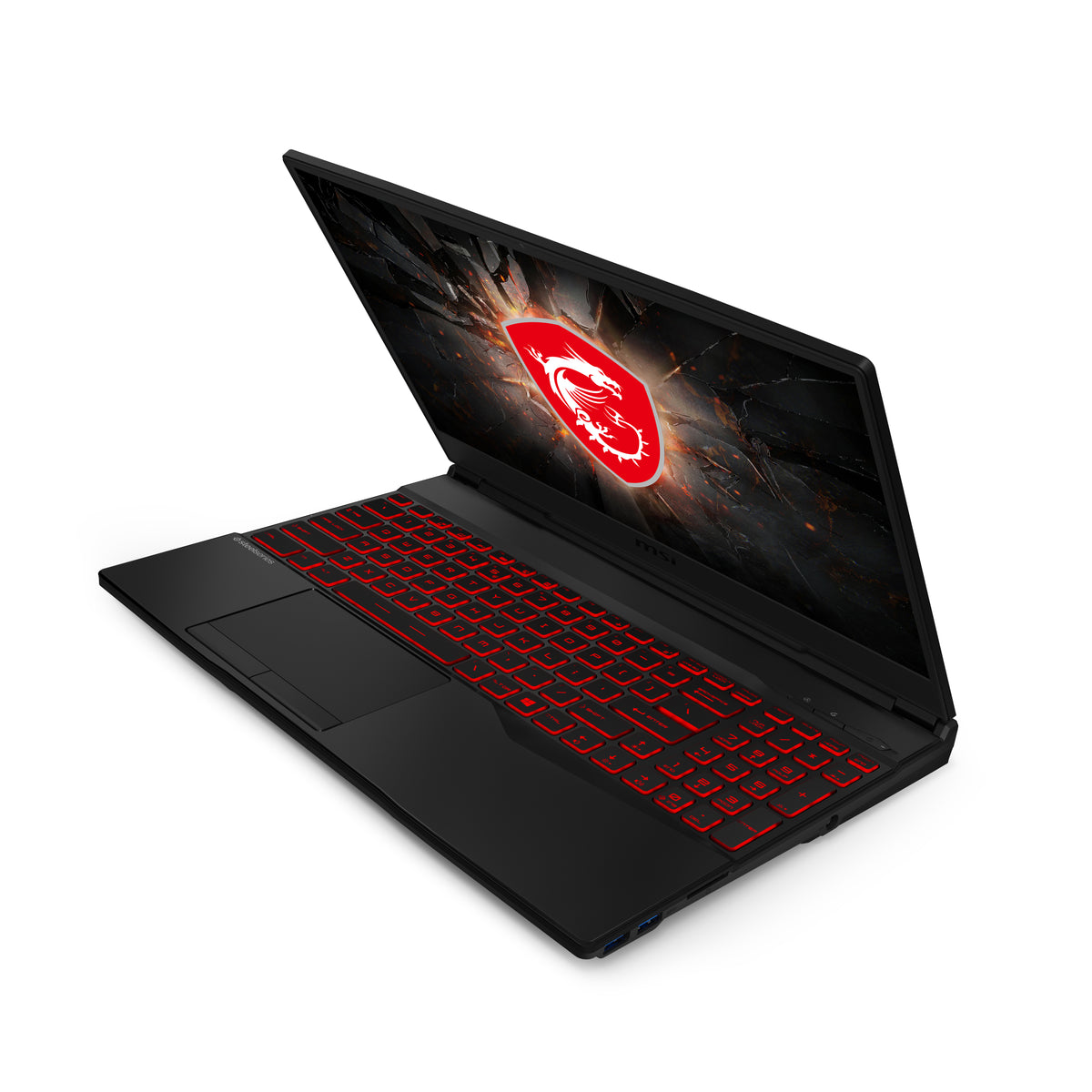 MSI GL65 Leopard, keyboard deck view
