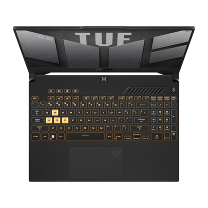 ASUS TUF Gaming F15 FX507ZM, keyboard deck view