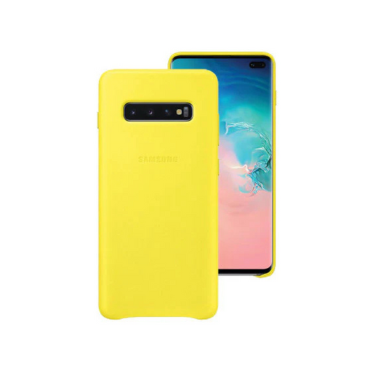 Original Samsung Galaxy S10 Plus Leather Cover Case - Yellow