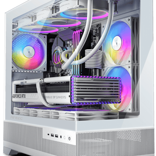 PATRIOT II SNOW PC - RTX 5080 - R7-7800X3D - 9950X3D - Intel Ultra (Antec CX500 case)